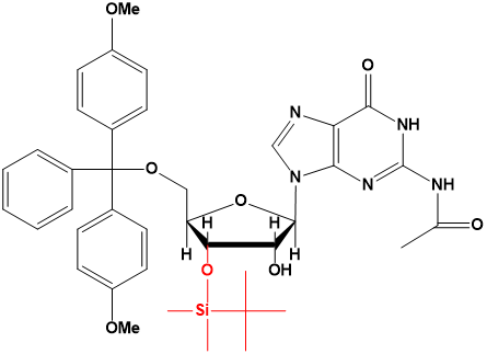 Guanosine,N-[9-[5-O-[bis(4-methoxyphenyl)phenylmethyl]-3-O-[(1,1-dimethylethyl)dimethylsilyl]-a-D-ribofuranosyl]-6,9-dihydro-6-oxo-1H-purin-2-yl]-