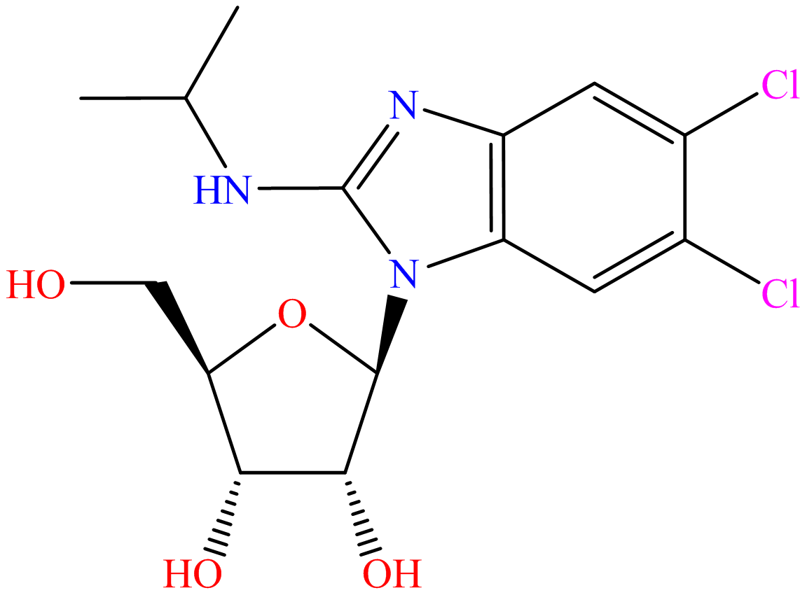 Maribavir;1H-Benzimidazol-2-amine, 5,6-dichloro-N-(1-methylethyl)-1-β-L-ribofuranosyl-