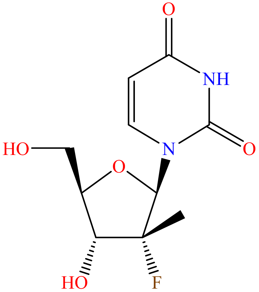 2'-deoxy-2'-fluoro-2'-C-methyluridine